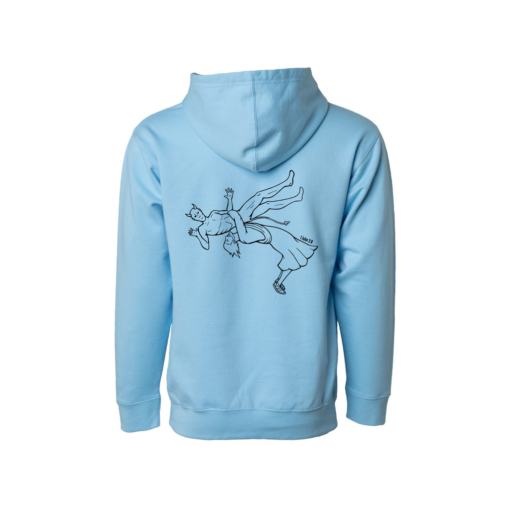 Jesus Suplexing Devil Hoodie – Elevated Wrestling Jesus Suplexing Devil Hoodie – Elevated Wrestling