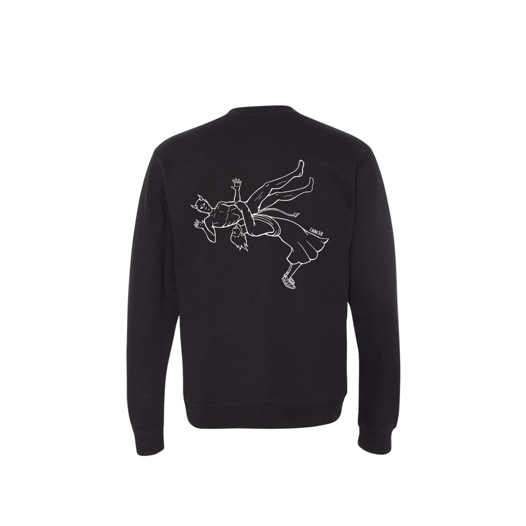 Jesus Suplexing Devil Crewneck